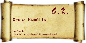 Orosz Kamélia névjegykártya