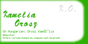 kamelia orosz business card